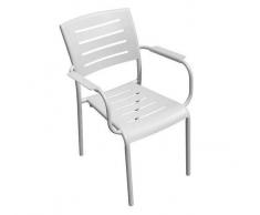 Mobili Giardino Sedia Cecina Sandy Bianco Cha20