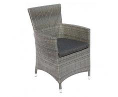 Mobili Giardino Poltrona Ravenna Wicker Piatto Grigio Chw64