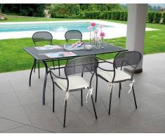 Mobili Giardino Tavolo Ameno 160x100 In Ferro Antracite Rtf23
