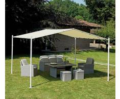 Mobili Giardino Gazebo Milano 3,5x4 Ferro Bianco Ed Ecru' Gaz507