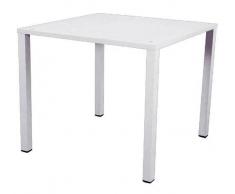 Mobili Giardino Tavolo San Vincenzo 90x90 Alu Sandy Bianco
