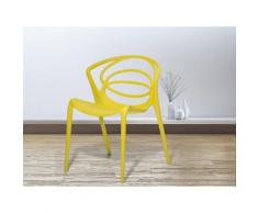 Sedia gialla - Sedia in plastica - Sedia da giardino di design - Sedia da pranzo - BEND