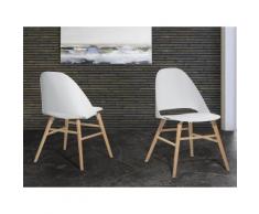 Sedia bianca - Sedia da giardino - Sedia in plastica - Sedia da pranzo di design - MILFORD