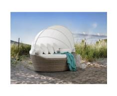 Divano da giardino - Sofa da giardino in rattan marrone chiaro - SYLT