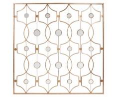 Arredo da parete dorato con specchi in metallo 88 x 88 cm GATSBY