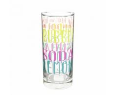 Bicchiere multicolore da acqua in vetro BUBBLE