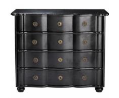 Cassettone nero a 4 cassetti Gustavia