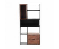 Scaffale nero stile industriale in metallo L 90 cm Berkley
