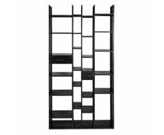 Scaffale 2 cassetti in metallo nero opaco Steel