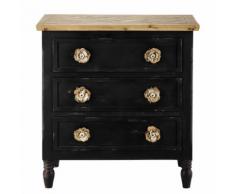 Cassettone a 3 cassetti nero Simone