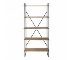 Scaffale color antracite in metallo L 85 cm Staten