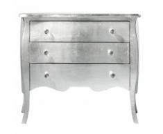 Cassettone argentato in legno L 91 cm Diamant