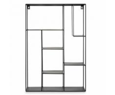 Scaffale da parete in metallo nero H 60 cm YELLOW SUMMER