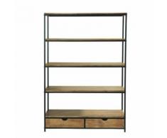 Scaffale stile industriale in abete massiccio e metallo Long Island