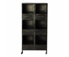 Scaffale stile industriale a rotelle in metallo L 60 cm Clayton