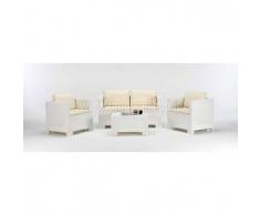 Salotto giardino Grand Soleil SORRENTO Polyrattan tavolino divano poltrone da esterni 4 posti