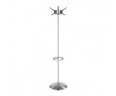 KARTELL appendiabiti da terra HANGER (Nero - Acciaio spazzolato e policarbonato)