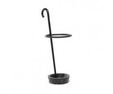 MOGG set da 3 portaombrelli RENE' (Base marmo Marquina, bastone nero - Legno di faggio e marmo)