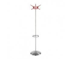 KARTELL appendiabiti da terra HANGER (Rosso aranciato - Acciaio spazzolato e policarbonato)
