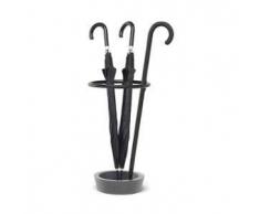 MOGG set da 3 portaombrelli RENE' (Base laccata grigio, bastone nero - Legno di faggio)