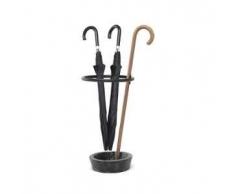 MOGG set da 3 portaombrelli RENE' (Base marmo Marquina, bastone legno naturale - Legno di faggio e marmo)
