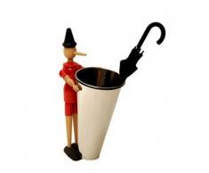 VALSECCHI 1918 pattumiera o portaombrelli PINOCCHIO BASKET 2013 Collection (Rosso - Faggio e acciaio cromato)
