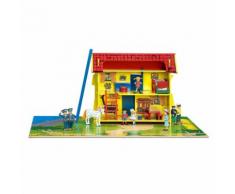 GLOW2B Pippi Calzelunghe - Casa di Pippi in Legno con Base Gioco