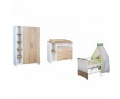 SCHARDT Set cameretta neonato ECO PLUS legno / bianco (armadio a 2 ante)