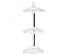 Premiere Housewares 1601460 Scaffale Angolare da Bagno, 3 Ripiani, Bianco