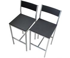 SET 2 SGABELLI per salotto SEDIE SGABELLO MOBILI ARREDO cucina casa MOD. RIMINI
