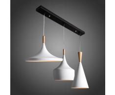 Dolsuml Stile Nazionale Nordico Di Creativo Vintage Lampade A Sospensione Bianco 3 Lampadario Diritto