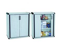 Garofalo 90.S/2/TP Easyroll Armadio in Plastica Tuttopiani con Serrandina 2 Ante 83x31x40 cm