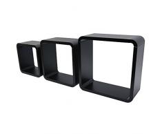 B! organised scaffale cubo decorativo scaffale Cube | 35 x 15 cm | Nero