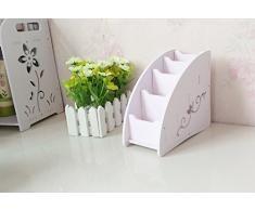 Desktop Storage Box Il Desktop Remoto cartuccia di ammissione-soggiorno tabella di caffè di scaffalature per ufficio telefono tiered ammettere Rack B)