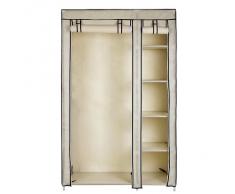 Songmics Armadio Cabina Guardaroba Appendiabiti In Acciaio Tessuto Beige 175 x 110 x 45cm LSF007M