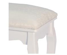 SGABELLO ELEGANTE "BAROQUE" | bianco, crema, imbottito, 47 cm | sgabello per piano