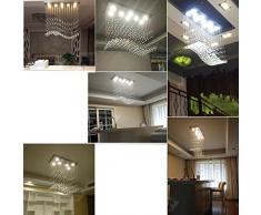 Buona lampadario Cristallo lampada lampadario creative personalità semplice moderna Soggiorno Sala da pranzo Bar rettangolare sala da pranzo Lampadario ( dimensioni : 60*20*70cm )