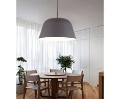 SJUN Lampadario Soggiorno Sala Da Pranzo Moderna Nordico Del Metallo,40 Cm * 24 Cm,Grigio