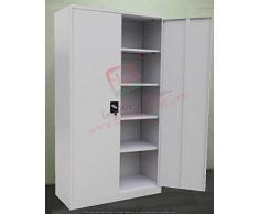 Armadio in Metallo Ufficio / Archiviazione Ante Battenti Dim. 100x45x200h cm