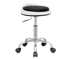 SixBros. Office Sgabello imbottito per ufficio e studio medico ambulatorio bianco/nero - M-95119/746