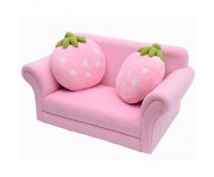 Homcom - 55 - 0014 bambini sedia/poltrona/divano/Bambini/doppio/singolo Soft NEU (fragola Sofa)