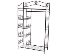 Appendiabiti guardaroba scaffale portaoggetti moderno 43x100x172cm