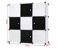 Songmics DIY Cuba Armadio Armadietto Guardaroba Scaffale Scarpiera Mobiletto da Bagno Bianco LPC33W