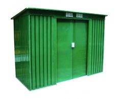 Casetta garage ripostiglio rimessa attrezzi zincata 201x121x176 cm Cod. 55