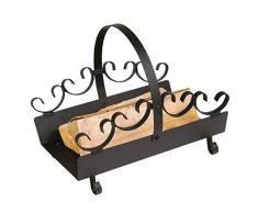Per legna da camino set camino accessori - nero con rivestimento, altezza, - 31,5 cm