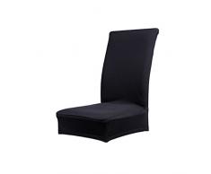 Iiou nero sgabello della sedia da pranzo colore solido spandex Slipcover soggiorno accessori