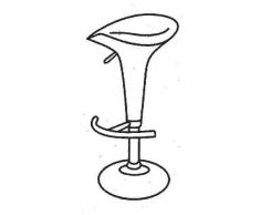Haku Möbel - Set di 2 sgabelli da cucina con struttura in acciaio cromato e PVC bianco sporco