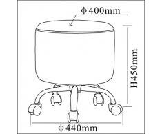 SixBros. Pouf Sgabello imbottito bianco - M-65351/2147