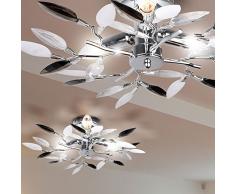 plafoniera con fogli decorativi per soggiorno o sala da pranzo lampadario bianco nero