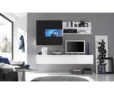 Primo 16 Nero Parete Attrezzata Soggiorno Moderna Porta Tv